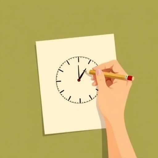 Ilustração do teste Teste do Desenho do Relógio